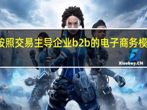 按照交易主导企业b2b的电子商务模式分为