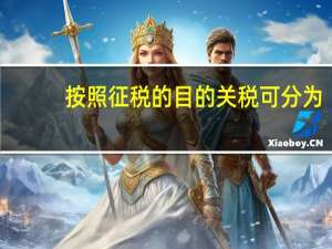 按照征税的目的关税可分为