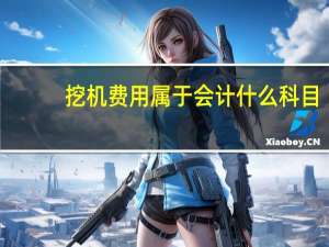 挖机费用属于会计什么科目