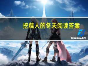 挖藕人的冬天阅读答案（word乘号）