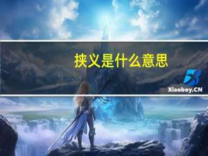 挟义是什么意思
