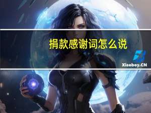 捐款感谢词怎么说（捐款感谢词）