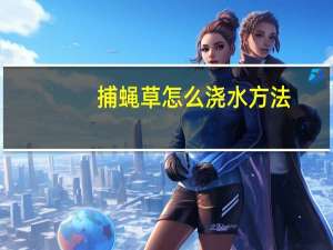 捕蝇草怎么浇水方法