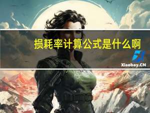 损耗率计算公式是什么啊