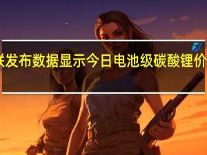 据上海钢联发布数据显示今日电池级碳酸锂价格持平均价报22.0万元/吨