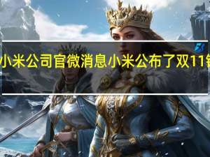 据小米公司官微消息小米公布了双11销售业绩