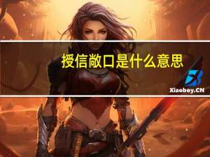 授信敞口是什么意思