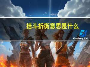 掊斗折衡意思是什么