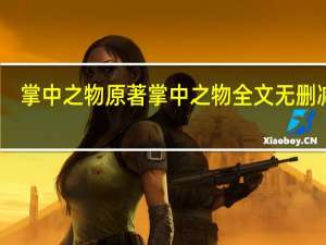 掌中之物原著 掌中之物全文无删减版