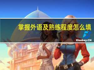 掌握外语及熟练程度怎么填