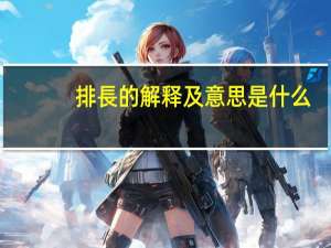 排長的解释及意思是什么