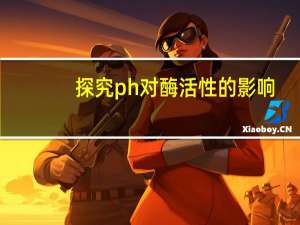 探究ph对酶活性的影响