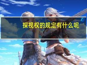 探视权的规定有什么呢