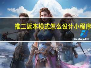 推二返本模式怎么设计小程序