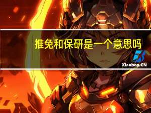 推免和保研是一个意思吗