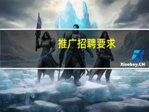 推广招聘要求