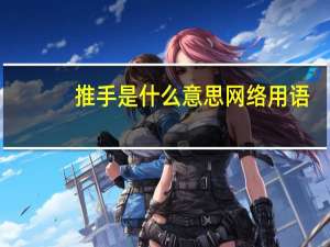 推手是什么意思网络用语（推手是什么意思）