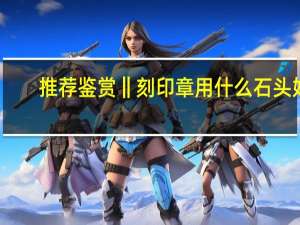 推荐鉴赏‖刻印章用什么石头好