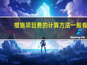 措施项目费的计算方法一般有（措施项目费）