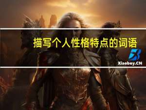 描写个人性格特点的词语
