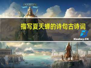 描写夏天蝉的诗句古诗词