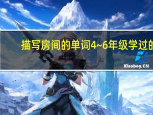 描写房间的单词4~6年级学过的