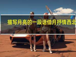 描写月亮的一段话借月抒情西北人