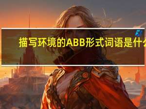 描写环境的ABB形式词语是什么