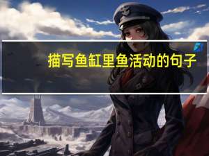 描写鱼缸里鱼活动的句子