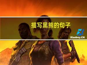 描写黑熊的句子