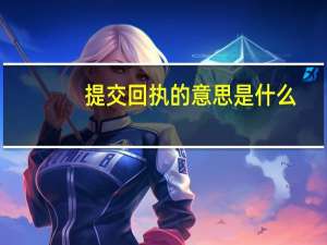 提交回执的意思是什么