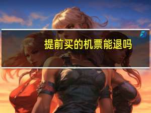提前买的机票能退吗