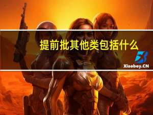 提前批其他类包括什么