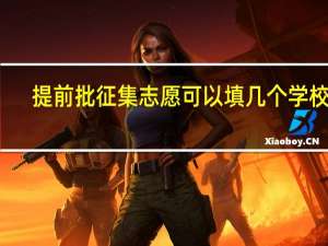提前批征集志愿可以填几个学校吗