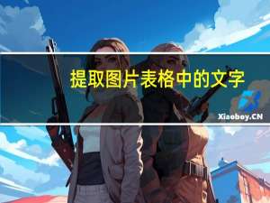 提取图片表格中的文字（图片提取表格文字）