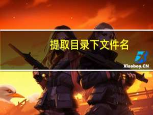 提取目录下文件名（如何提取文件夹目录内文件名）