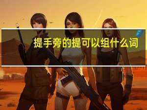提手旁的提可以组什么词
