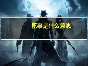 揽事是什么意思