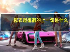 揽衣起徘徊的上一句是什么