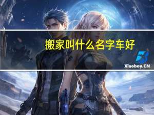 搬家叫什么名字车好