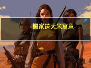 搬家送大米寓意