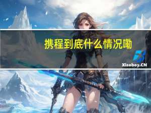携程 到底什么情况嘞