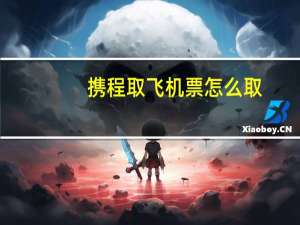 携程取飞机票怎么取