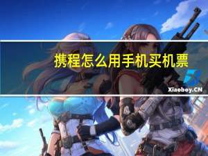 携程怎么用手机买机票