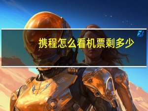 携程怎么看机票剩多少