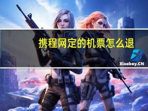 携程网定的机票怎么退