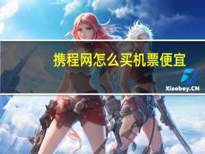 携程网怎么买机票便宜