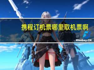 携程订机票哪里取机票啊