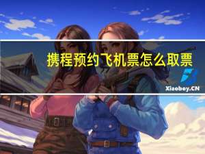 携程预约飞机票怎么取票