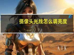摄像头光线怎么调亮度